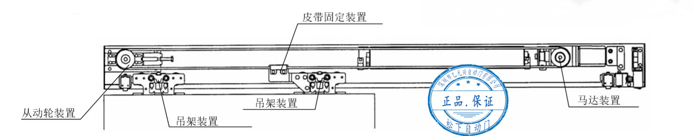 單開自動門皮帶安裝結(jié)構(gòu)